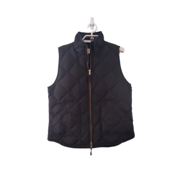 J. Crew Jackets & Blazers - J Crew Factory quilted puffer vest womens M black 60% down fill